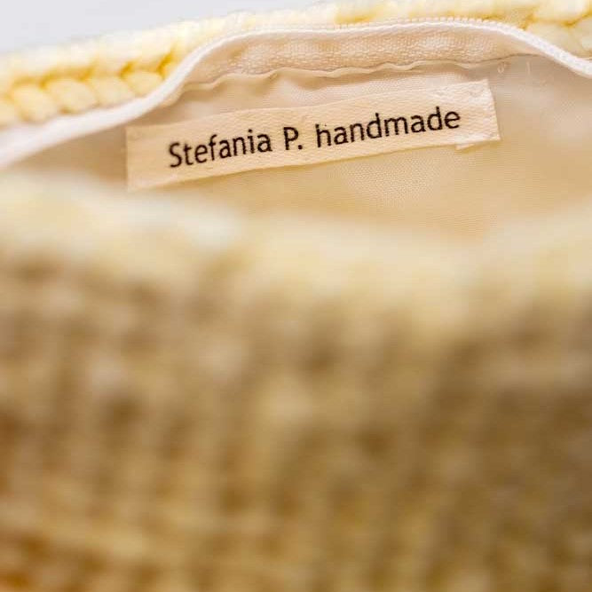 Borsa Perla d'Oro vista frontale tracolla metallo