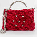 Borsa Rubino red wine con punti luce strass