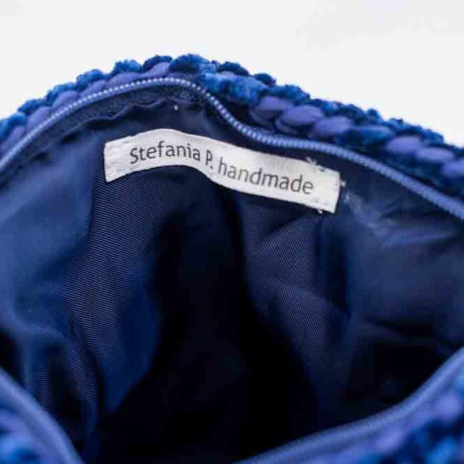 Borsa Blu Night dettaglio interno fodera