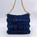 Borsa Blu Night punto rilievo con tracolla