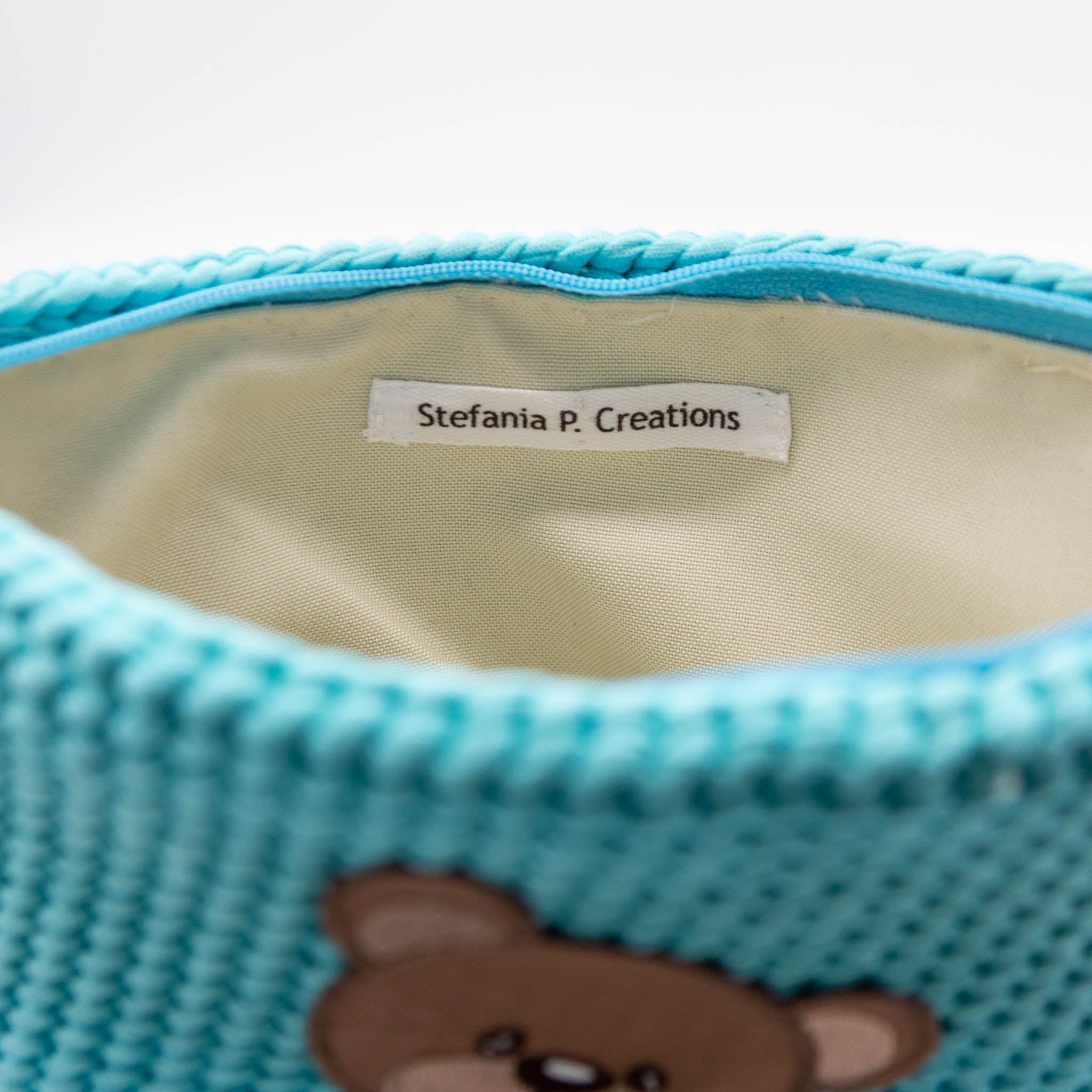 Baby pochette cotone uncinetto con zip