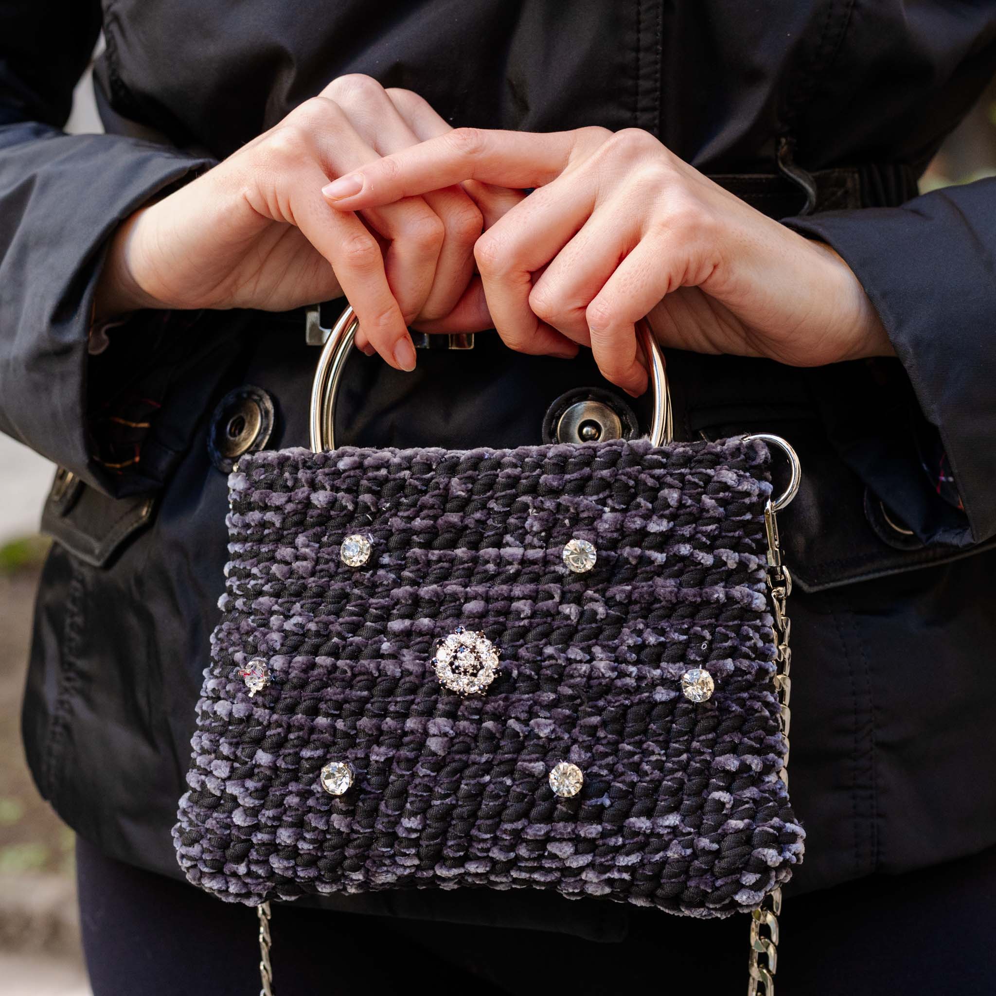 Borsa Black Diamonds vista frontale completa