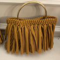 Borsa Cotton Miss Fringes alpaca con frange cotone