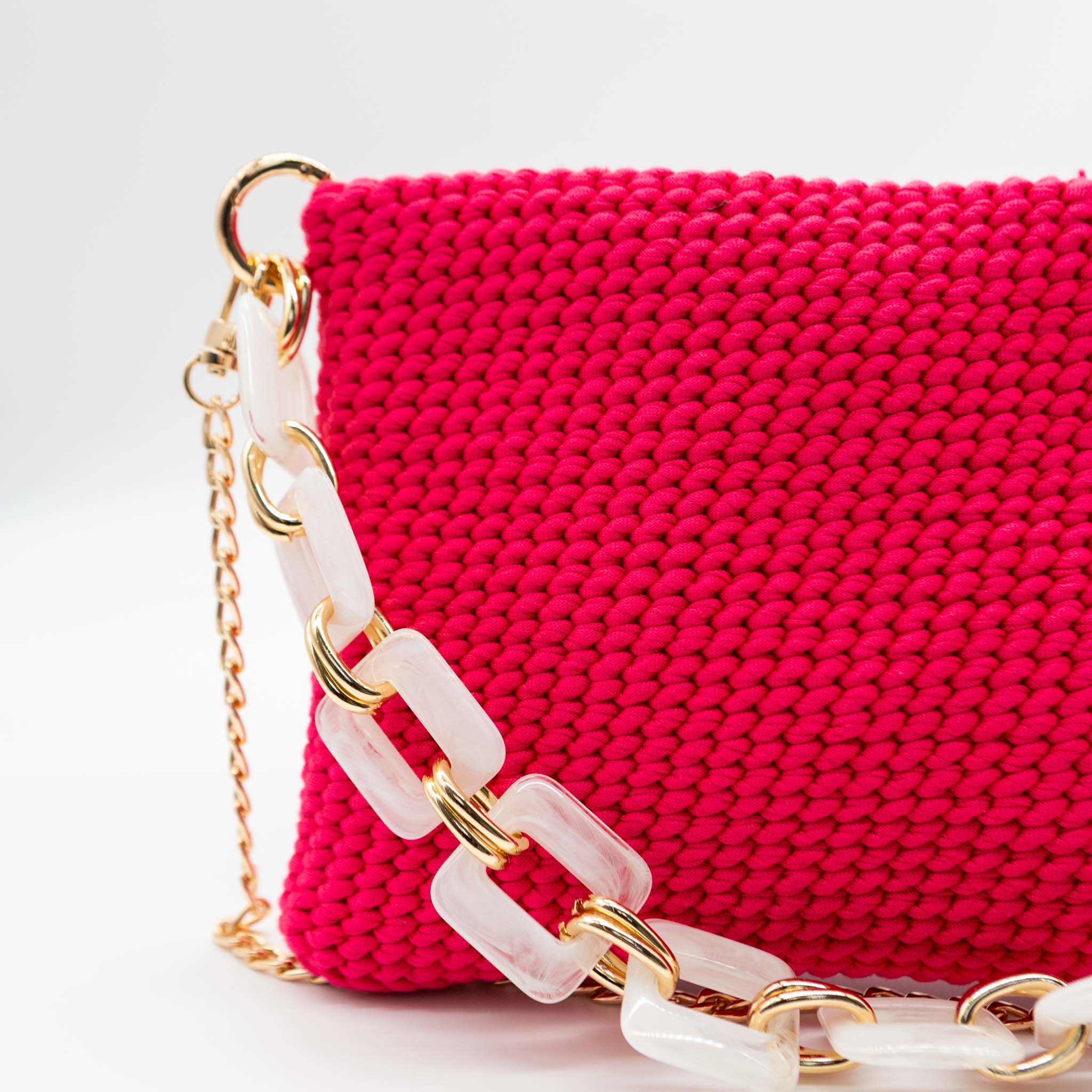 Borsa Cotton Pink Dream rosa con manico resina