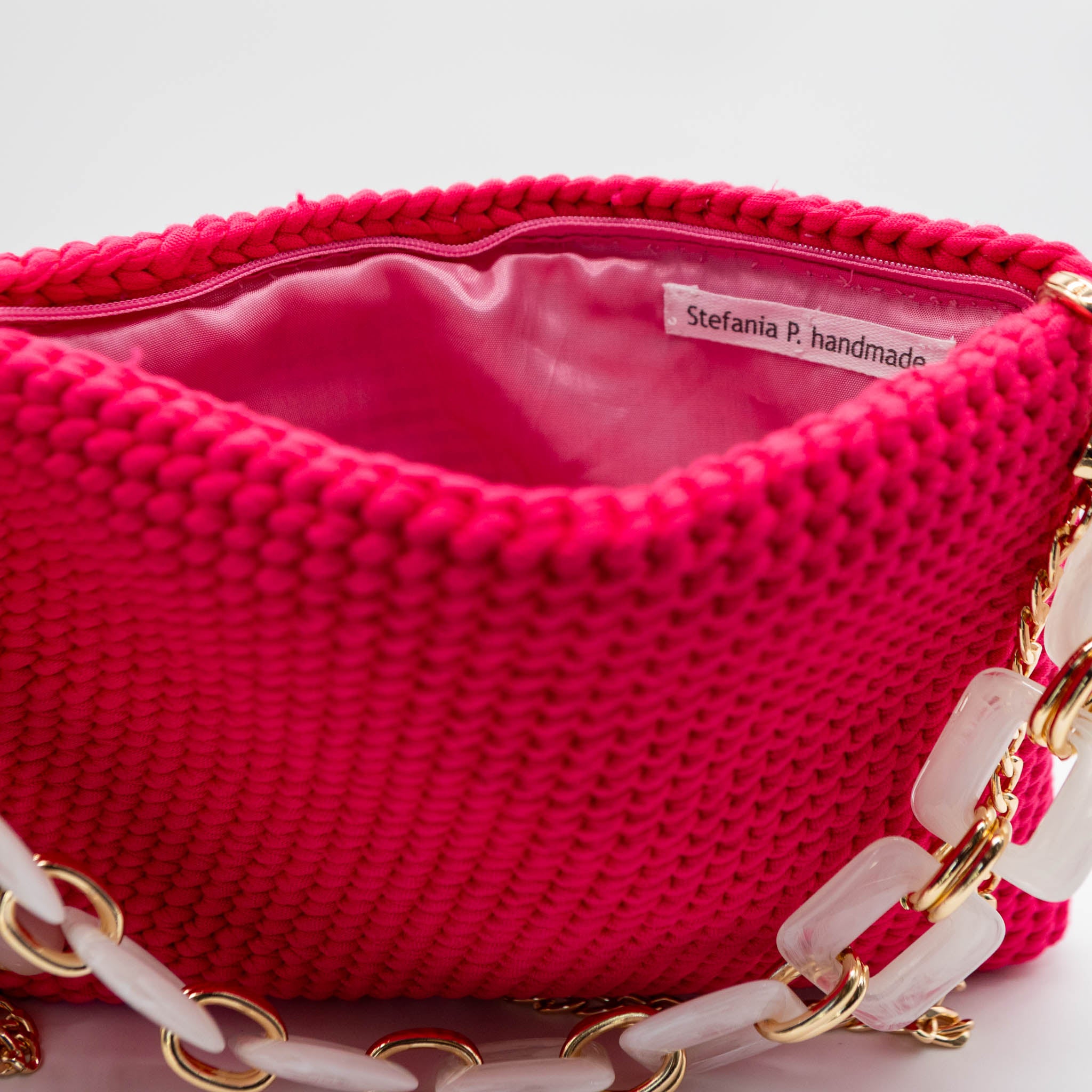 Borsa Pink Dream cotone uncinetto elegante