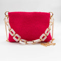 Dettaglio borsa Pink Dream tracolla metallo