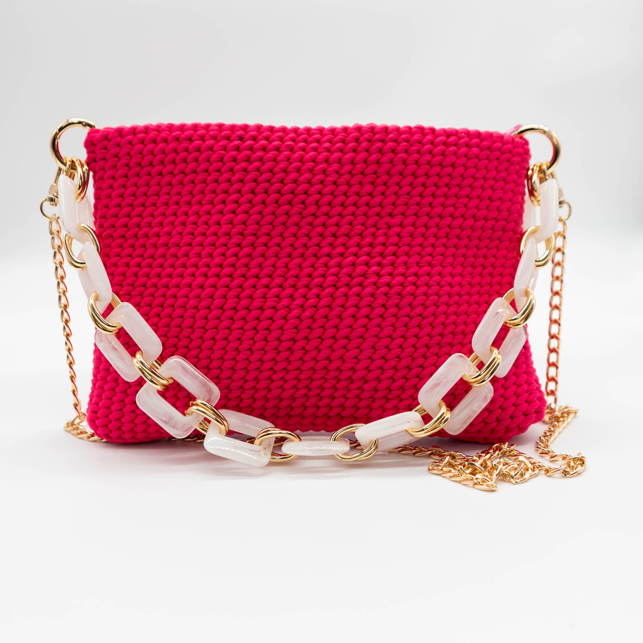 Dettaglio borsa Pink Dream tracolla metallo