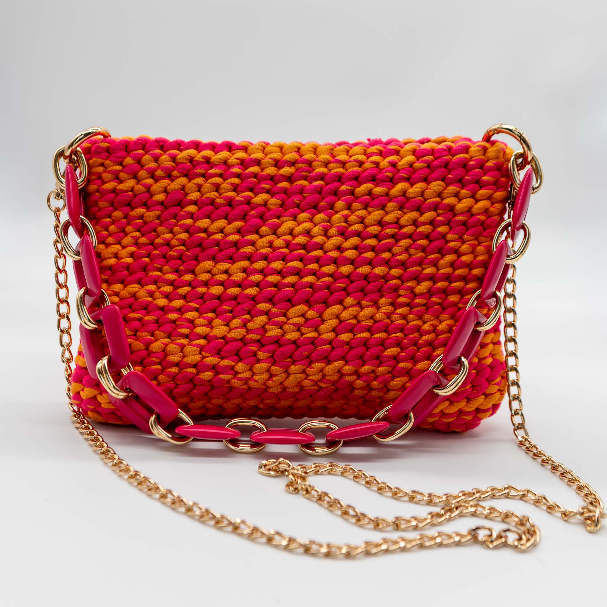 Borsa Two-Tone Pink Orange bicolore vivace
