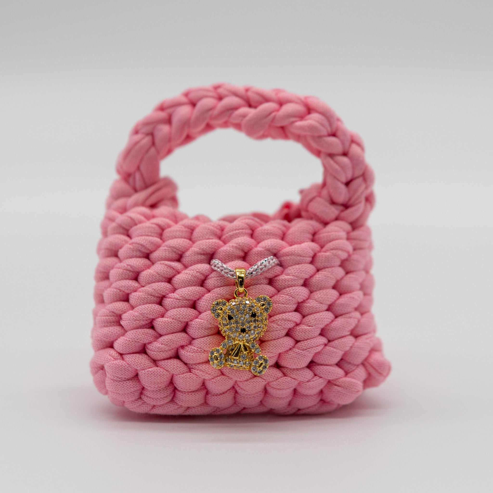 Cestino bomboniera cotone uncinetto artigianale