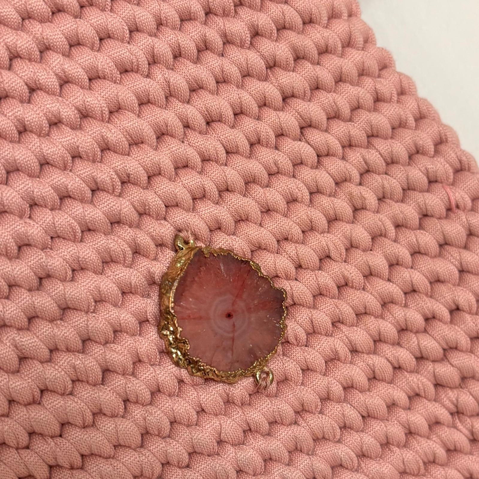 Dettaglio borsa Pink-Stone pietra gioiello