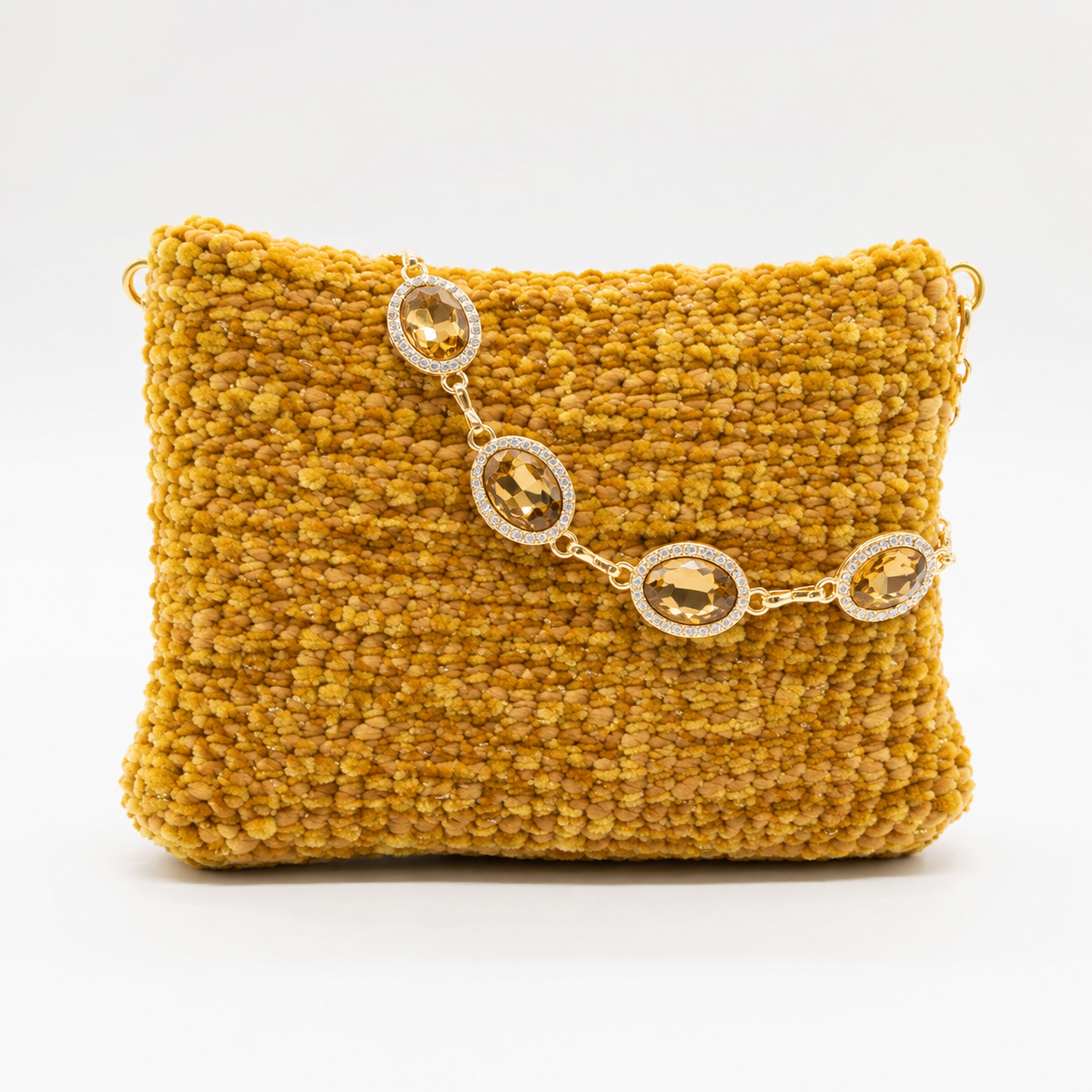 BIJOU DE VELOURS JAUNE DORÉ