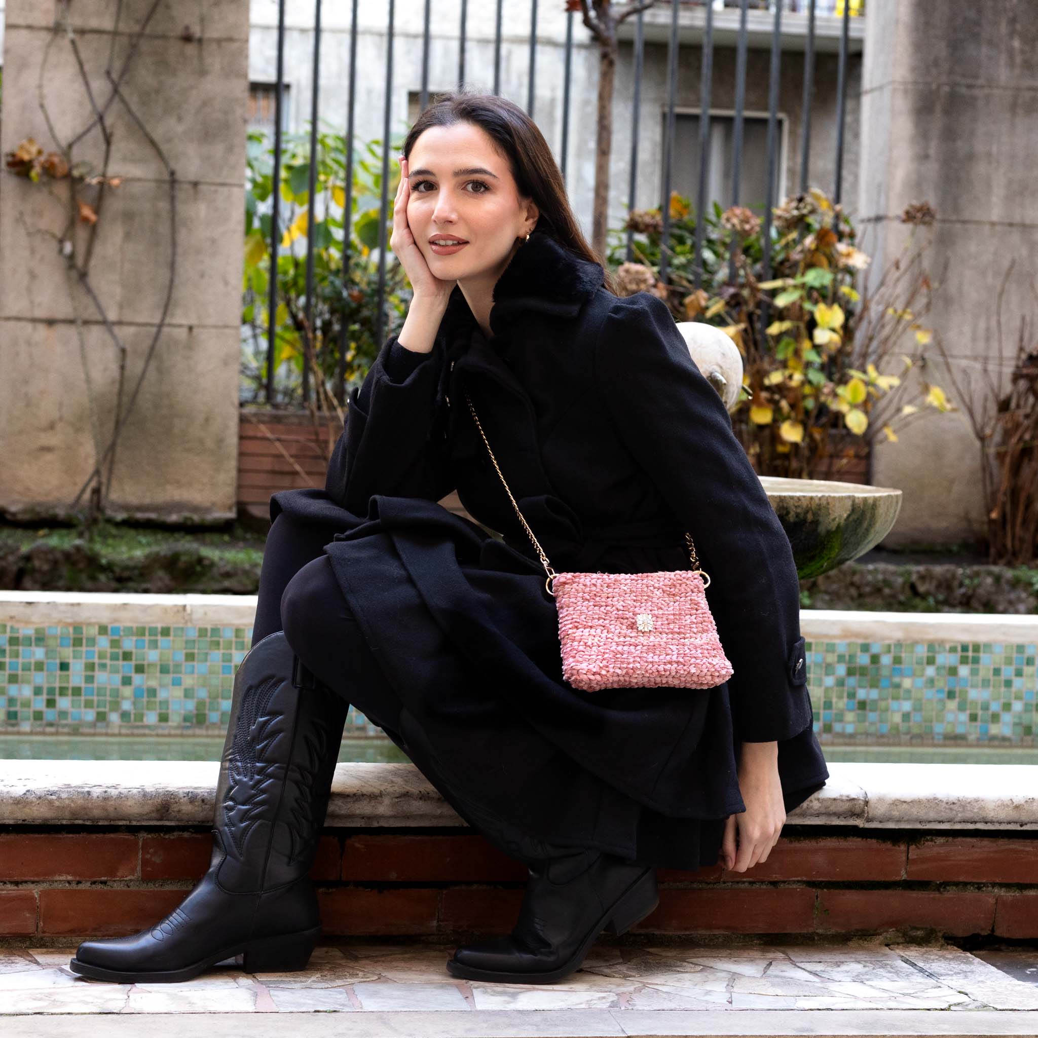 Borsa Pink Sparkles vista laterale