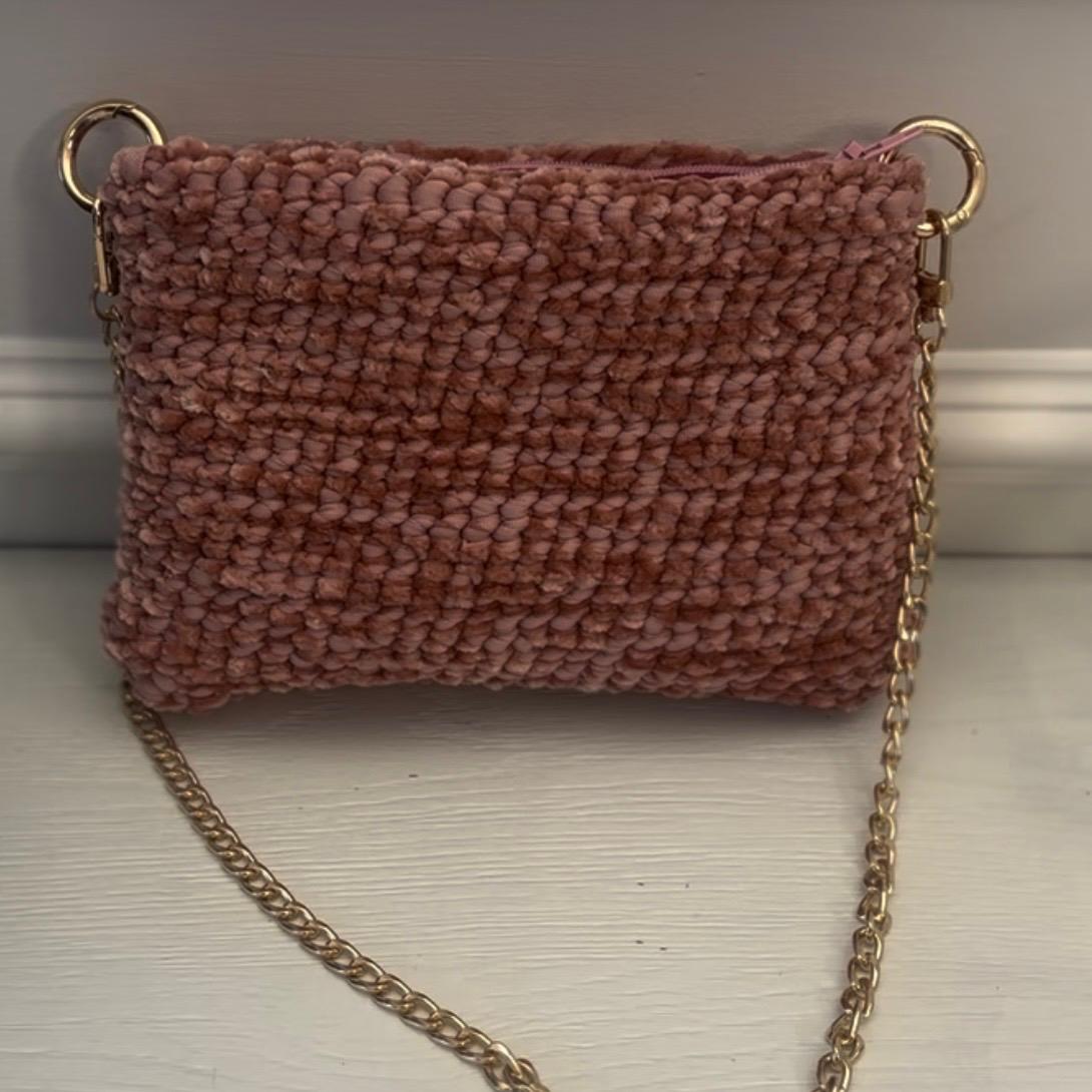 Borsa Petali di Rosa vista laterale chiusura zip