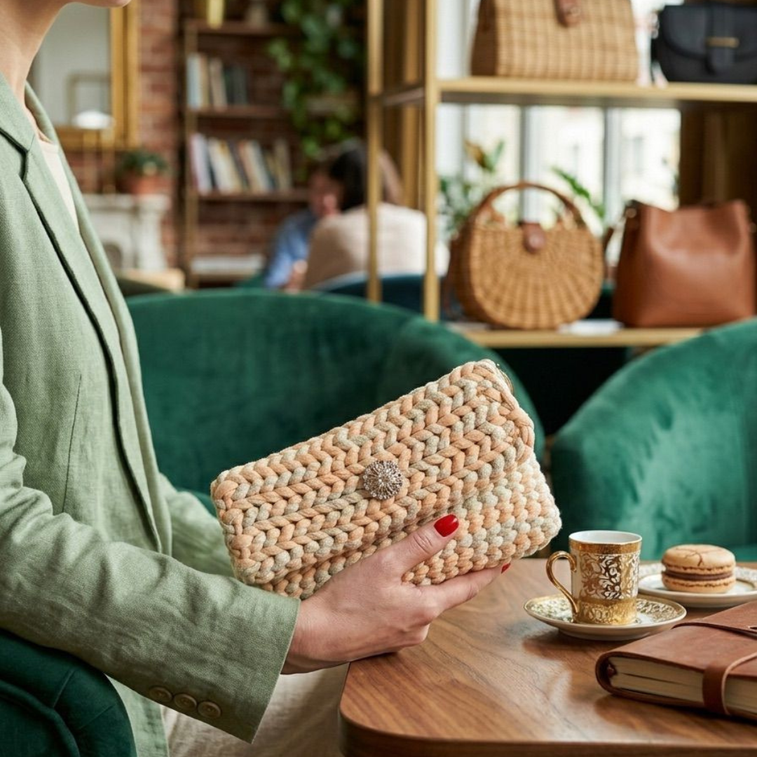 CAMELIA PREZIOSA - Clutch Gioiello con Ricamo Floreale