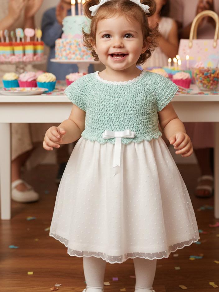 NUVOLA DI COTONE - Abito midi Tiffany con fiocco